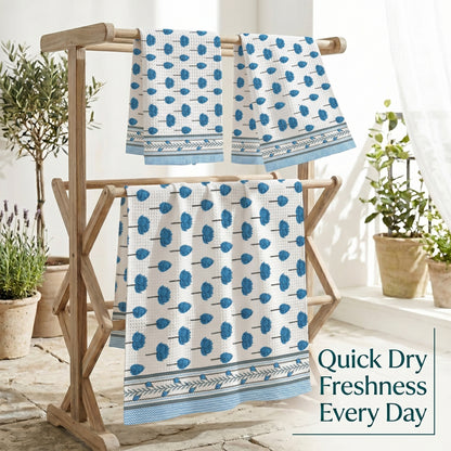 250 GSM Cotton Bath & Hand Towel Set | 1 Bath + 2 Hand Towels