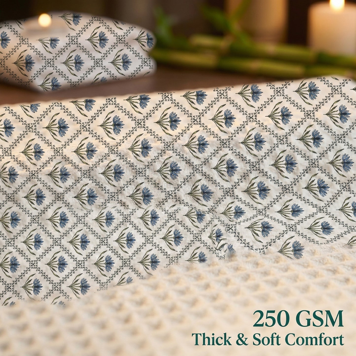 250 GSM Cotton Bath & Hand Towel Set | 1 Bath + 2 Hand Towels