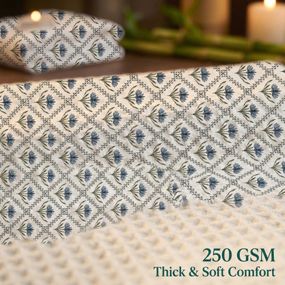250 GSM Cotton Bath & Hand Towel Set | 1 Bath + 2 Hand Towels
