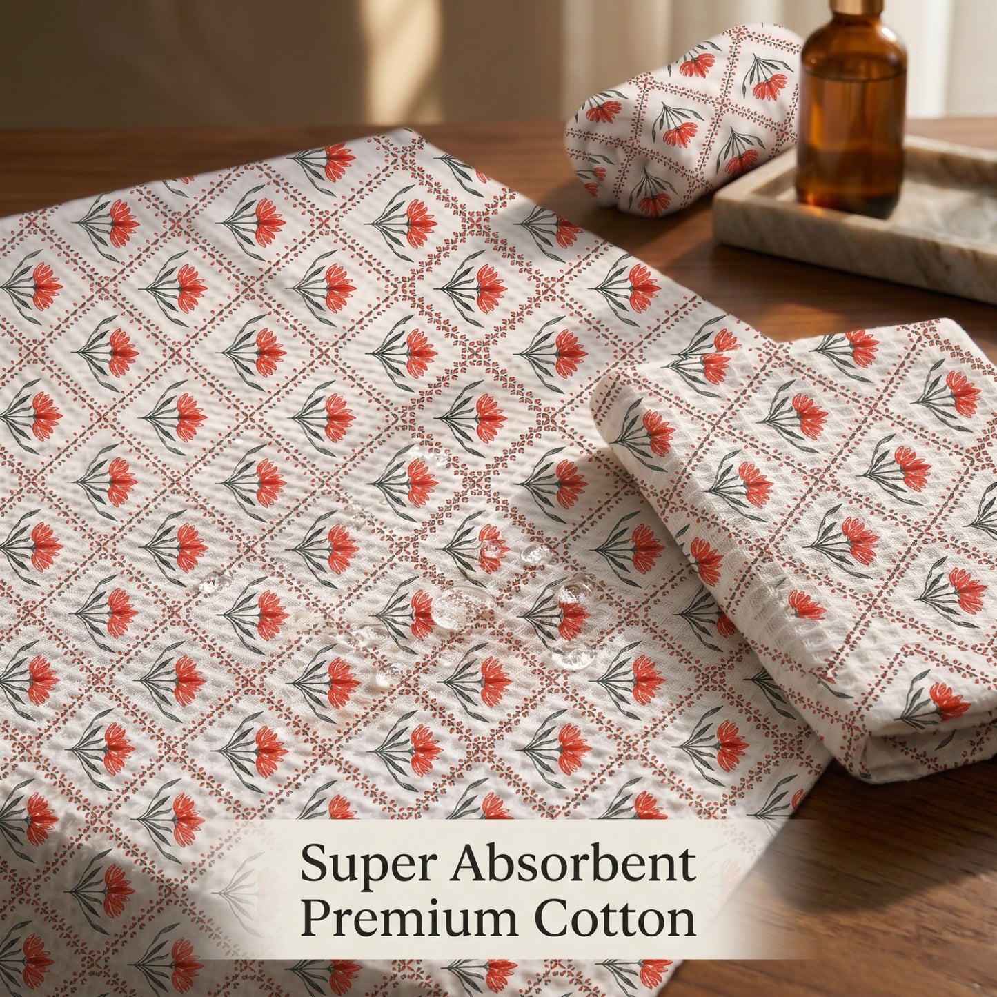 250 GSM Cotton Bath & Hand Towel Set | 1 Bath + 2 Hand Towels