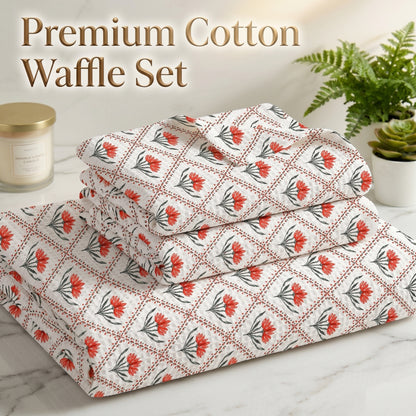 250 GSM Cotton Bath & Hand Towel Set | 1 Bath + 2 Hand Towels