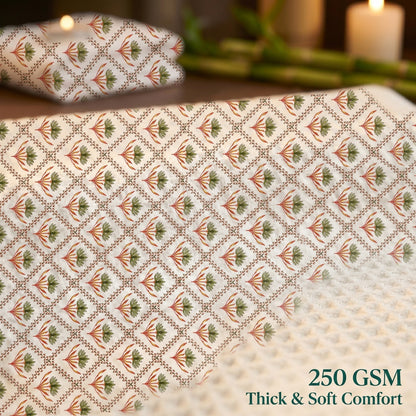 250 GSM Cotton Bath & Hand Towel Set | 1 Bath + 2 Hand Towels