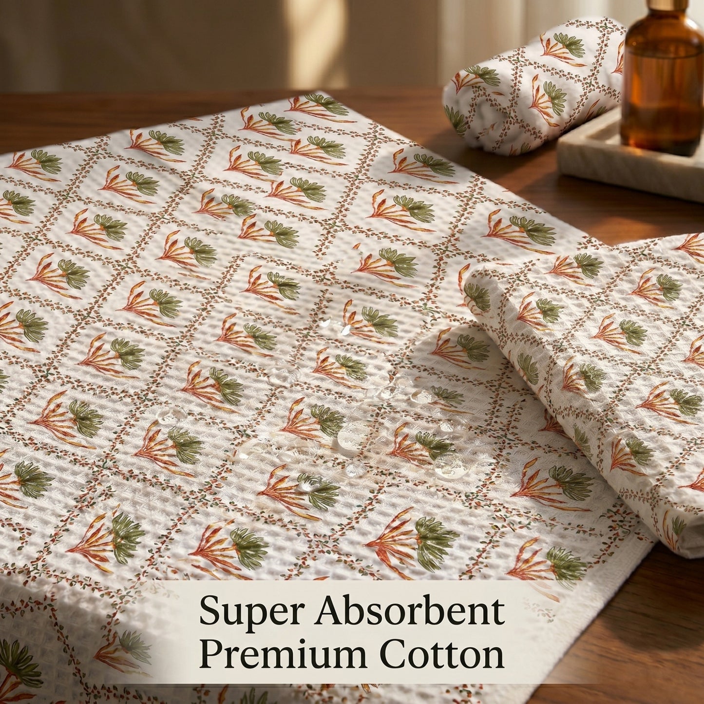 250 GSM Cotton Bath & Hand Towel Set | 1 Bath + 2 Hand Towels