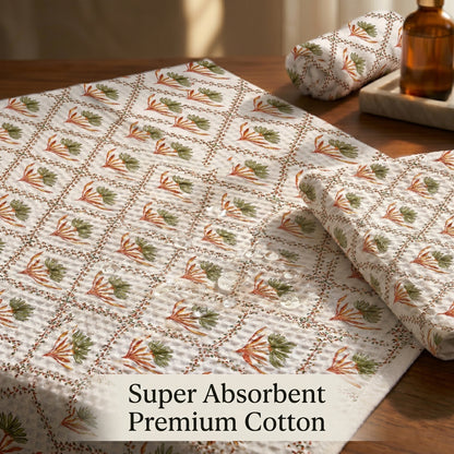 250 GSM Cotton Bath & Hand Towel Set | 1 Bath + 2 Hand Towels