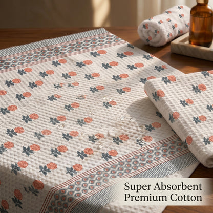 250 GSM Cotton Bath & Hand Towel Set | 1 Bath + 2 Hand Towels