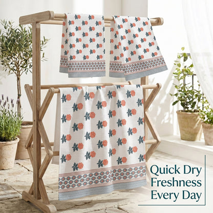 250 GSM Cotton Bath & Hand Towel Set | 1 Bath + 2 Hand Towels