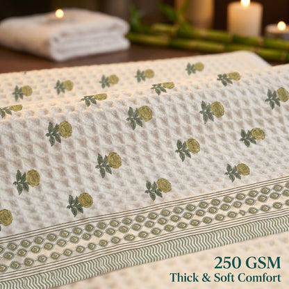 250 GSM Cotton Bath & Hand Towel Set | 1 Bath + 2 Hand Towels