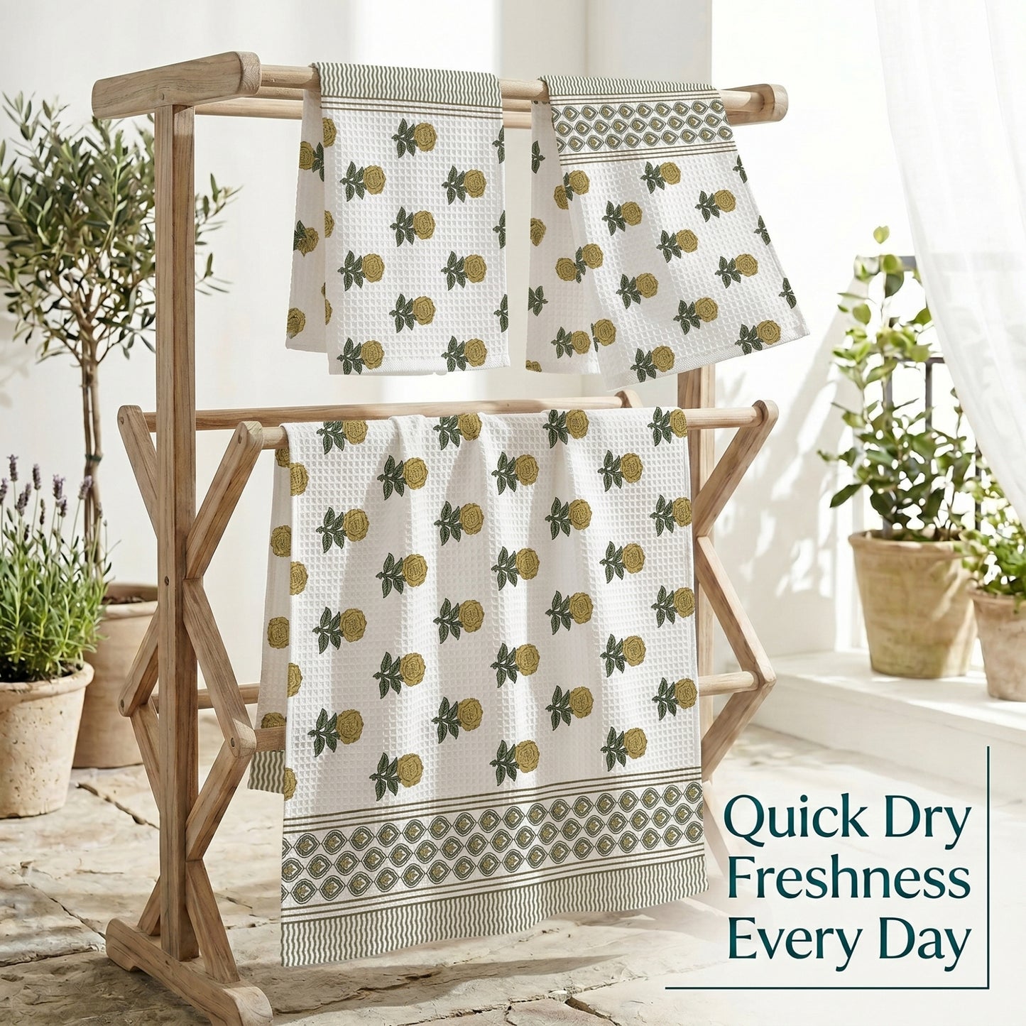 250 GSM Cotton Bath & Hand Towel Set | 1 Bath + 2 Hand Towels