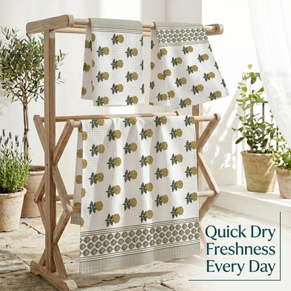 250 GSM Cotton Bath & Hand Towel Set | 1 Bath + 2 Hand Towels