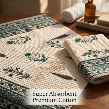 250 GSM Cotton Bath & Hand Towel Set | 1 Bath + 2 Hand Towels