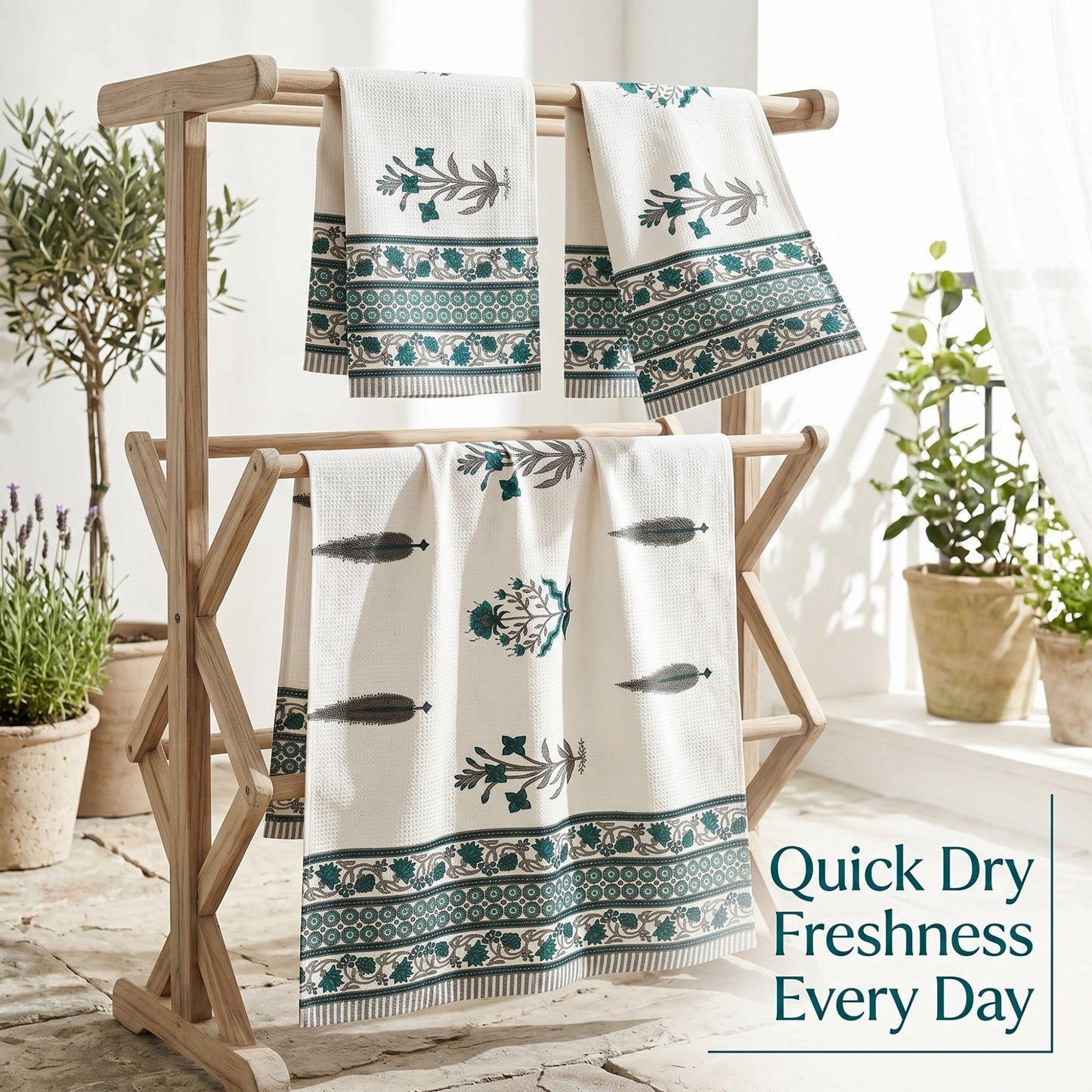 250 GSM Cotton Bath & Hand Towel Set | 1 Bath + 2 Hand Towels