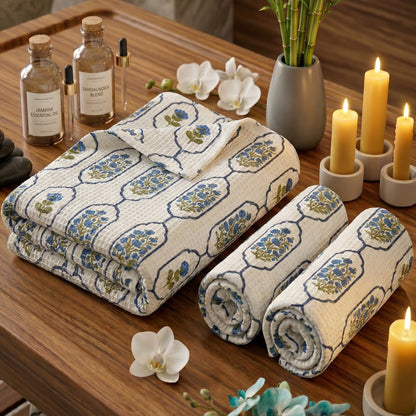 250 GSM Cotton Bath & Hand Towel Set | 1 Bath + 2 Hand Towels
