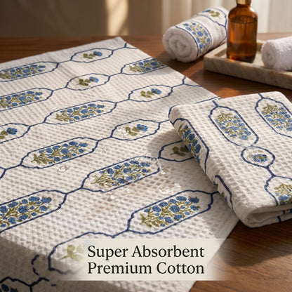 250 GSM Cotton Bath & Hand Towel Set | 1 Bath + 2 Hand Towels