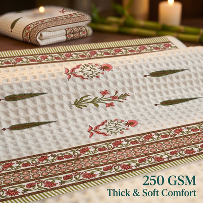 250 GSM Cotton Bath & Hand Towel Set | 1 Bath + 2 Hand Towels