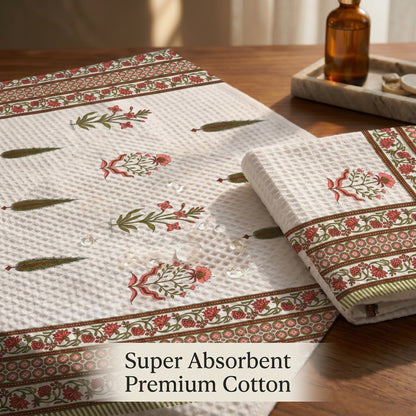 250 GSM Cotton Bath & Hand Towel Set | 1 Bath + 2 Hand Towels