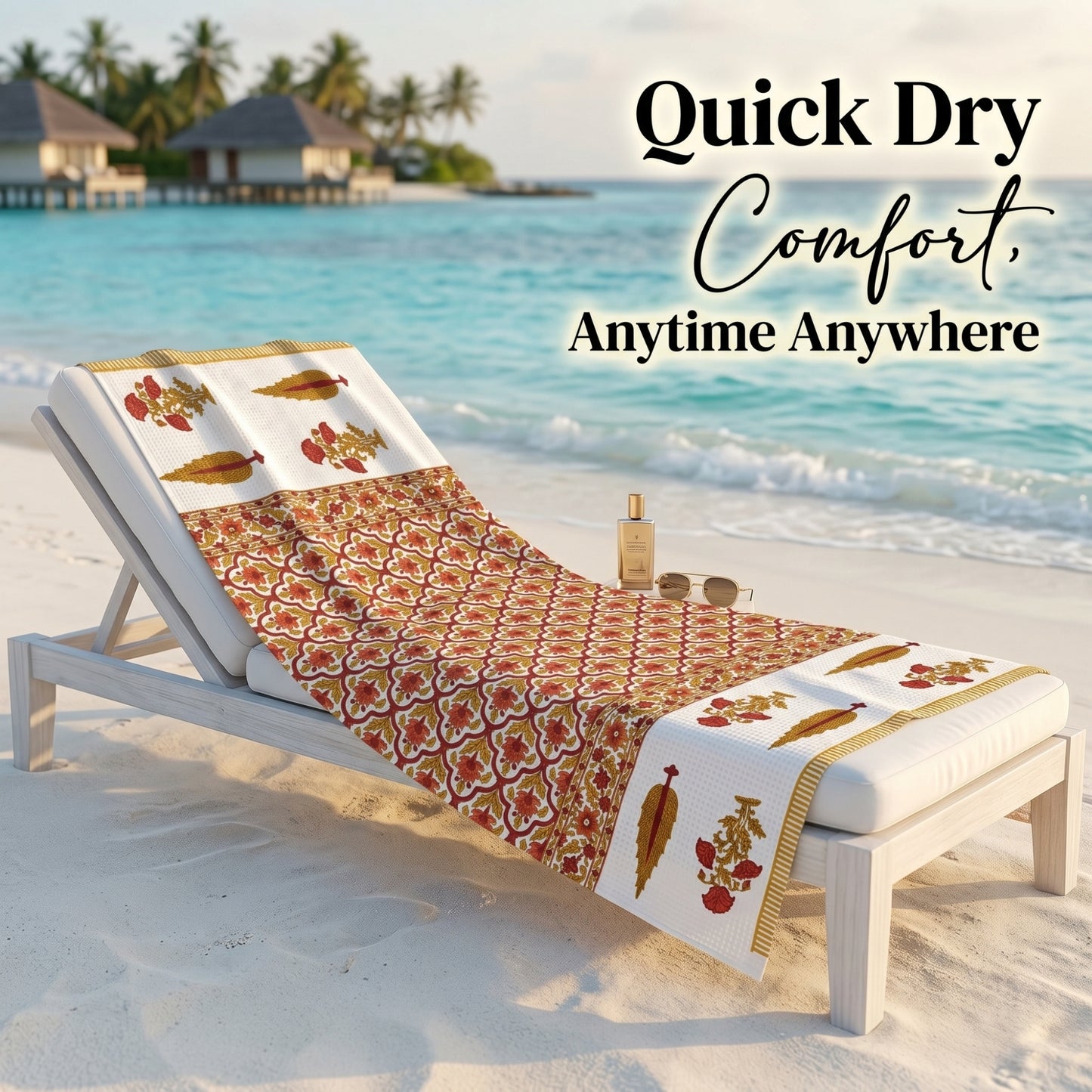 250 GSM Cotton Waffle Bath Towel | 147 × 76 cm