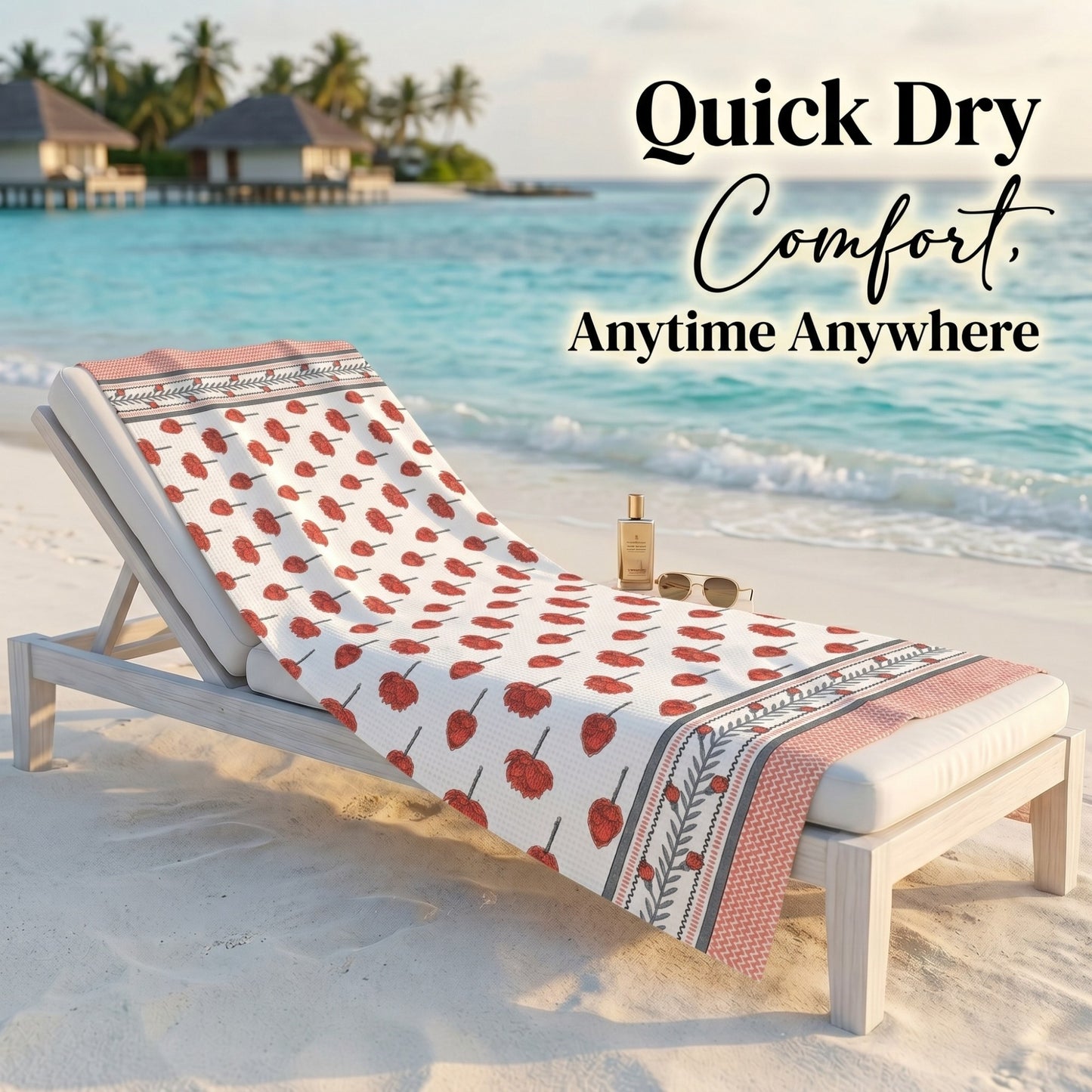 250 GSM Cotton Waffle Bath Towel | 147 × 76 cm