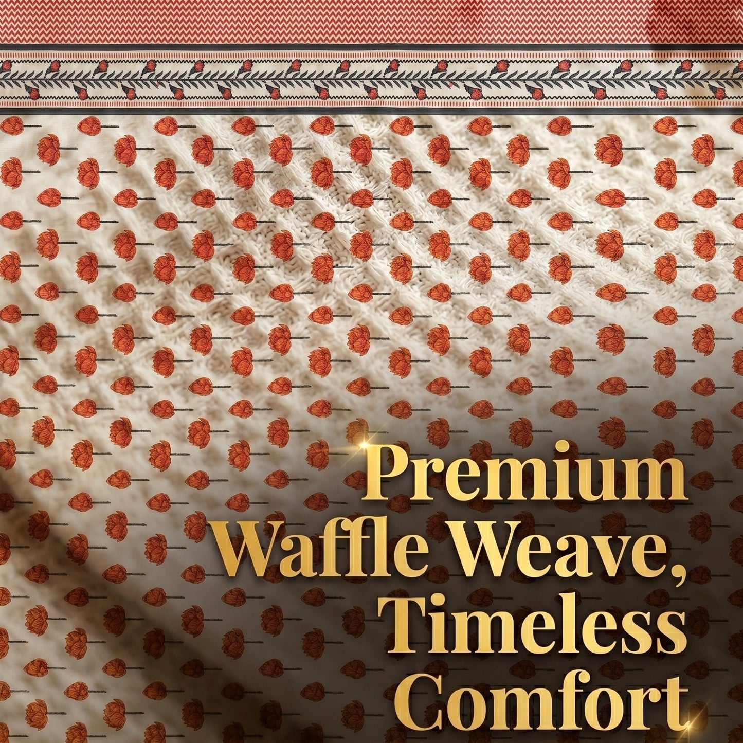 250 GSM Cotton Waffle Bath Towel | 147 × 76 cm