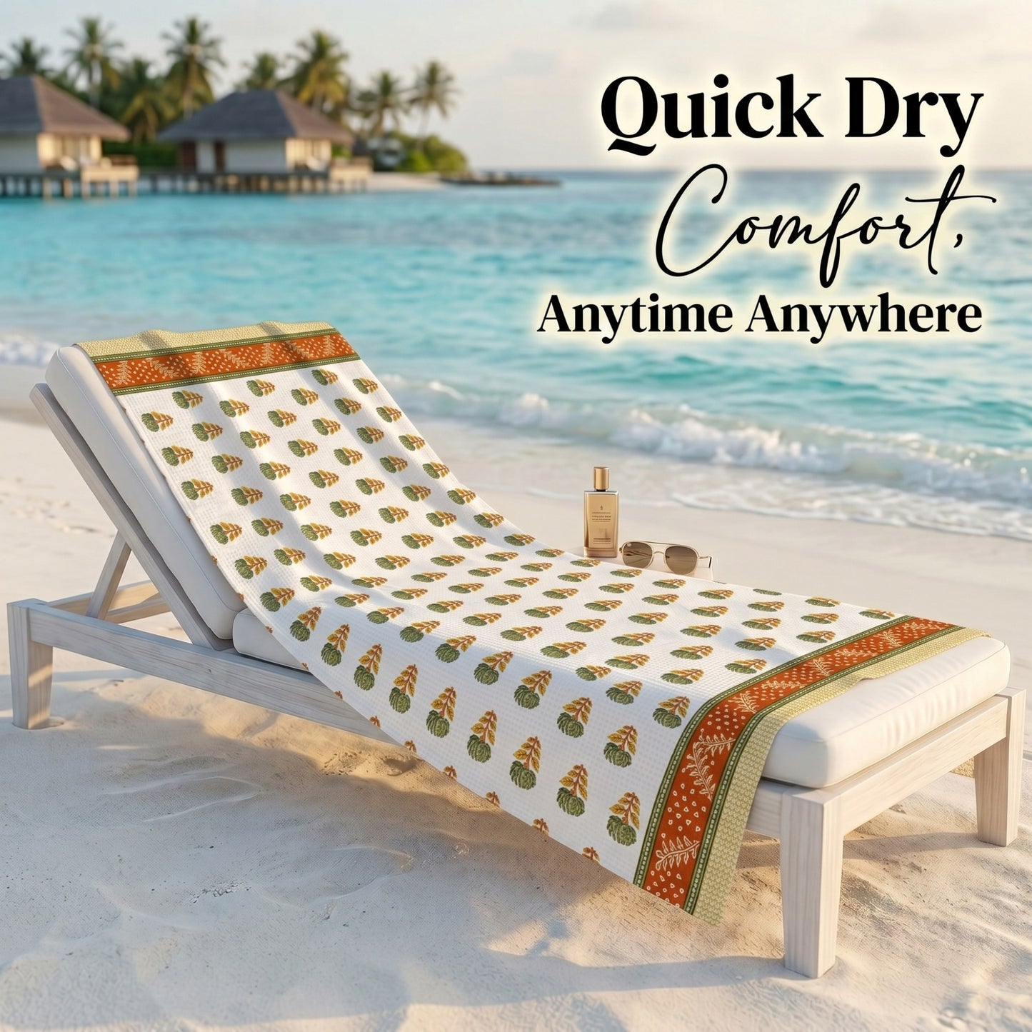 250 GSM Cotton Waffle Bath Towel | 147 × 76 cm