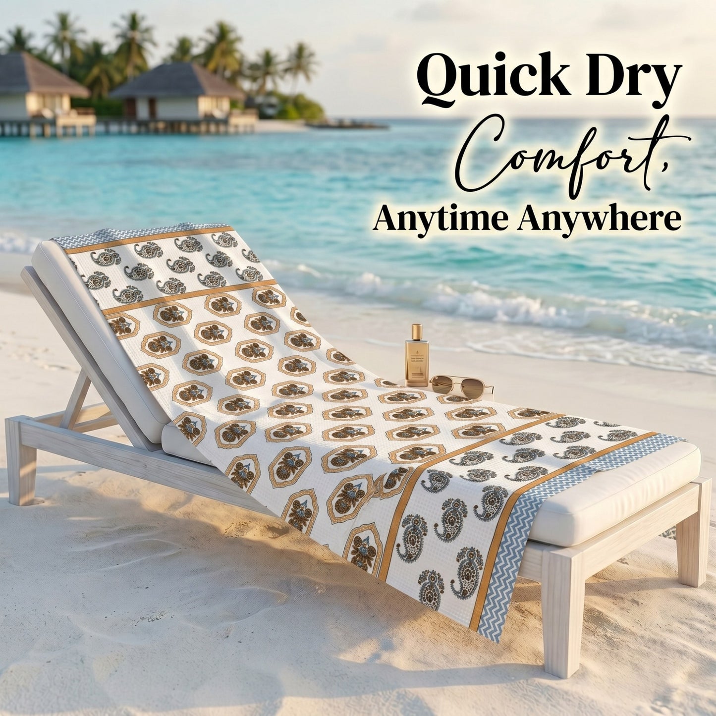 250 GSM Cotton Waffle Bath Towel | 147 × 76 cm