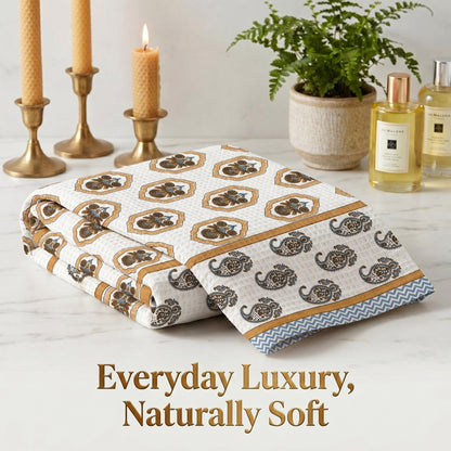 250 GSM Cotton Waffle Bath Towel | 147 × 76 cm