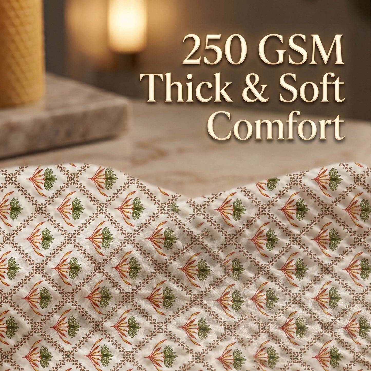 250 GSM Cotton Waffle Bath Towel | 147 × 76 cm