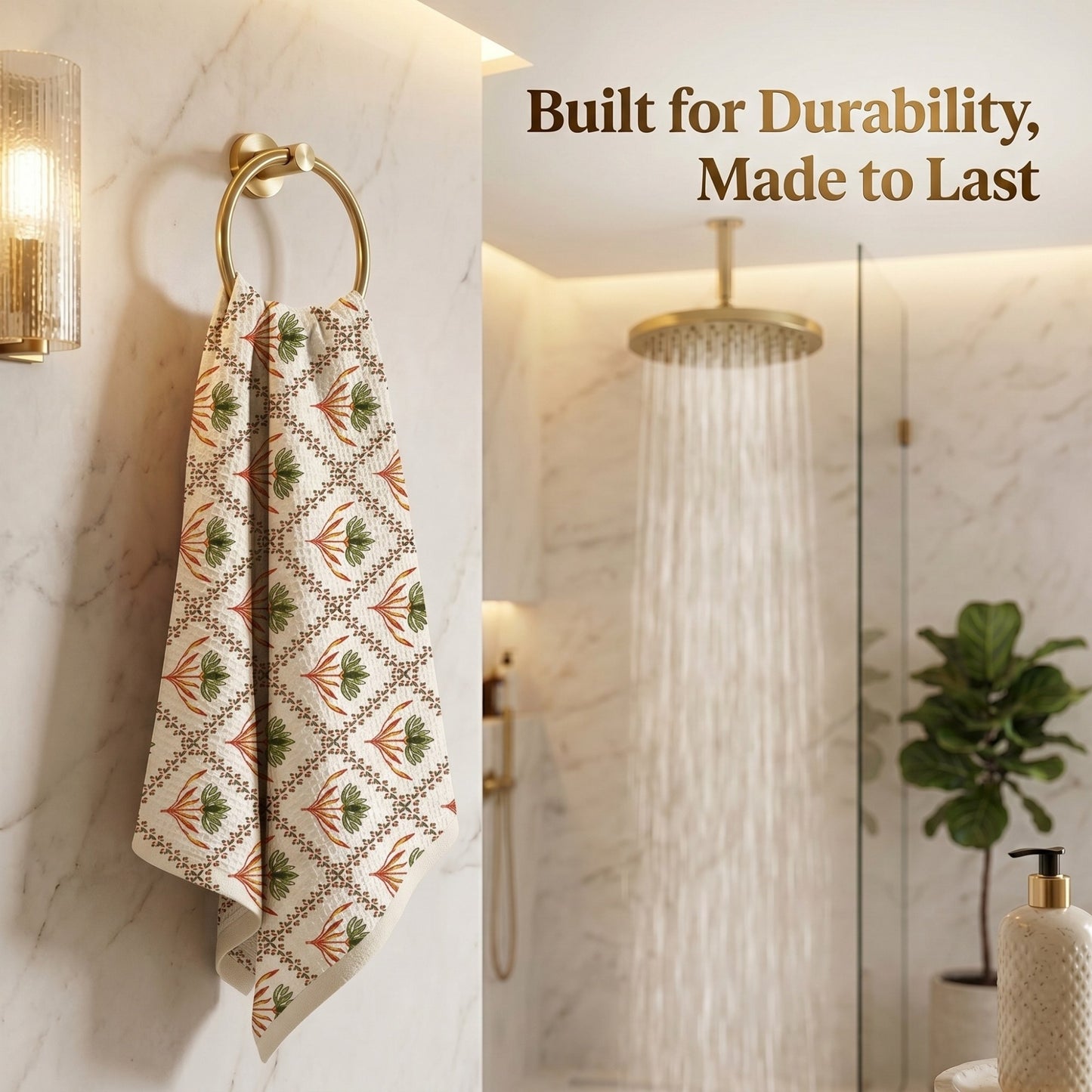 250 GSM Cotton Waffle Bath Towel | 147 × 76 cm