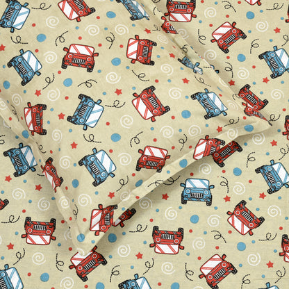 Kids Double Bedsheet 144 TC | 90x100 Inches | Pure Cotton | Cartoon Print | 2 Pillow Covers