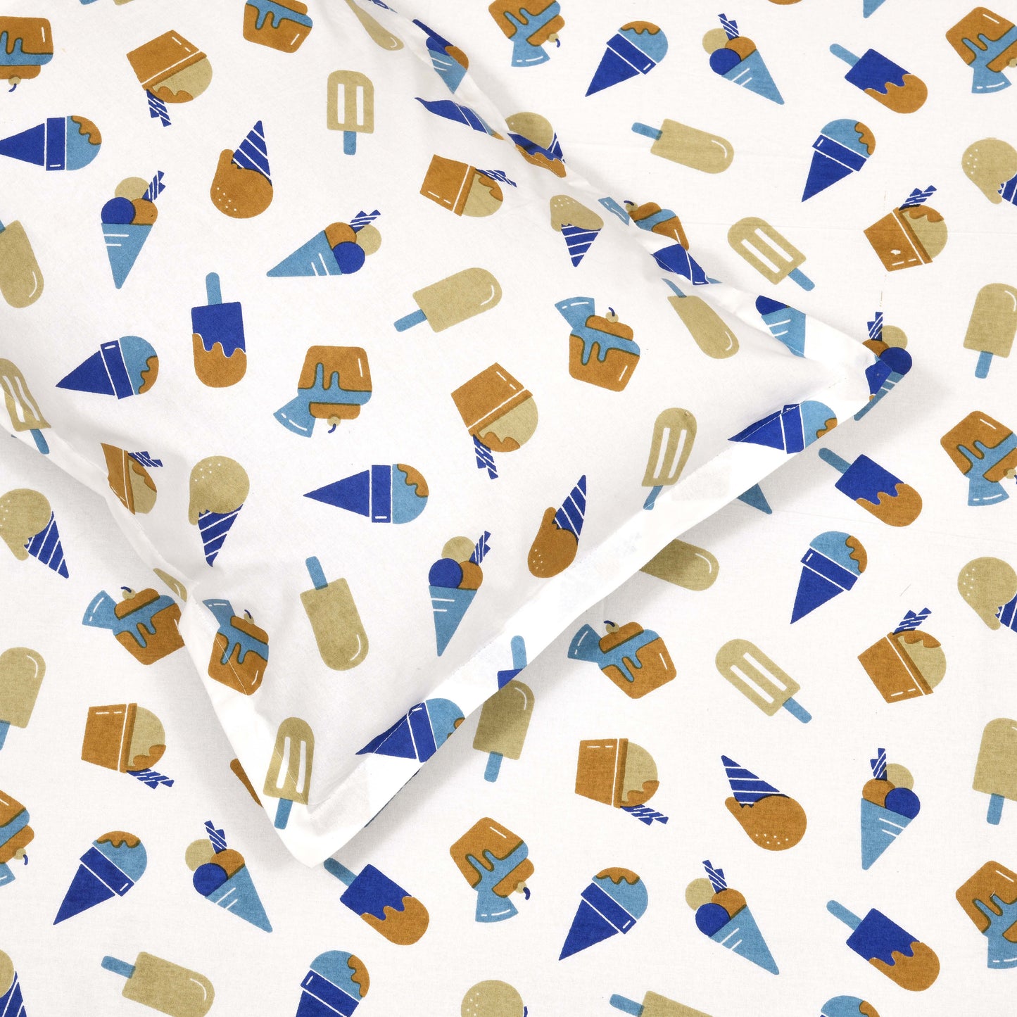 Kids Double Bedsheet 144 TC | 90x100 Inches | Pure Cotton | Soft & Easy Care | 2 Pillow Covers