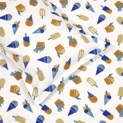 Kids Double Bedsheet 144 TC | 90x100 Inches | Pure Cotton | Soft & Easy Care | 2 Pillow Covers