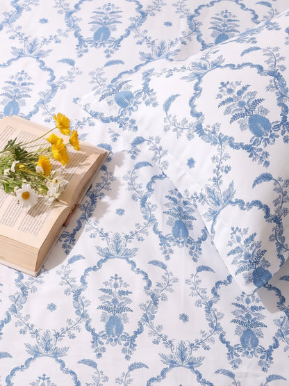 Noeul Home 100% Cotton King Size Bedsheet | 210 TC Soft & Breathable Fabric | 108 x 108 Inches | 2 Pillow Covers Included