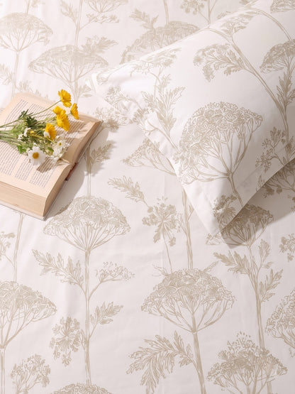 Noeul Home 100% Cotton King Size Bedsheet | 210 TC Soft & Breathable Fabric | 108 x 108 Inches | 2 Pillow Covers Included