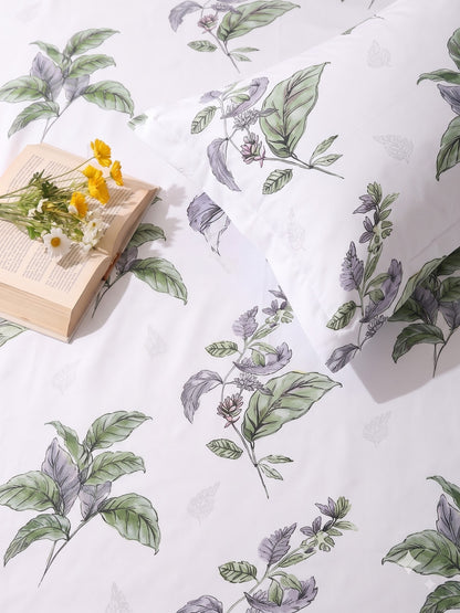 Noeul Home 100% Cotton King Size Bedsheet | 210 TC Soft & Breathable Fabric | 108 x 108 Inches | 2 Pillow Covers Included