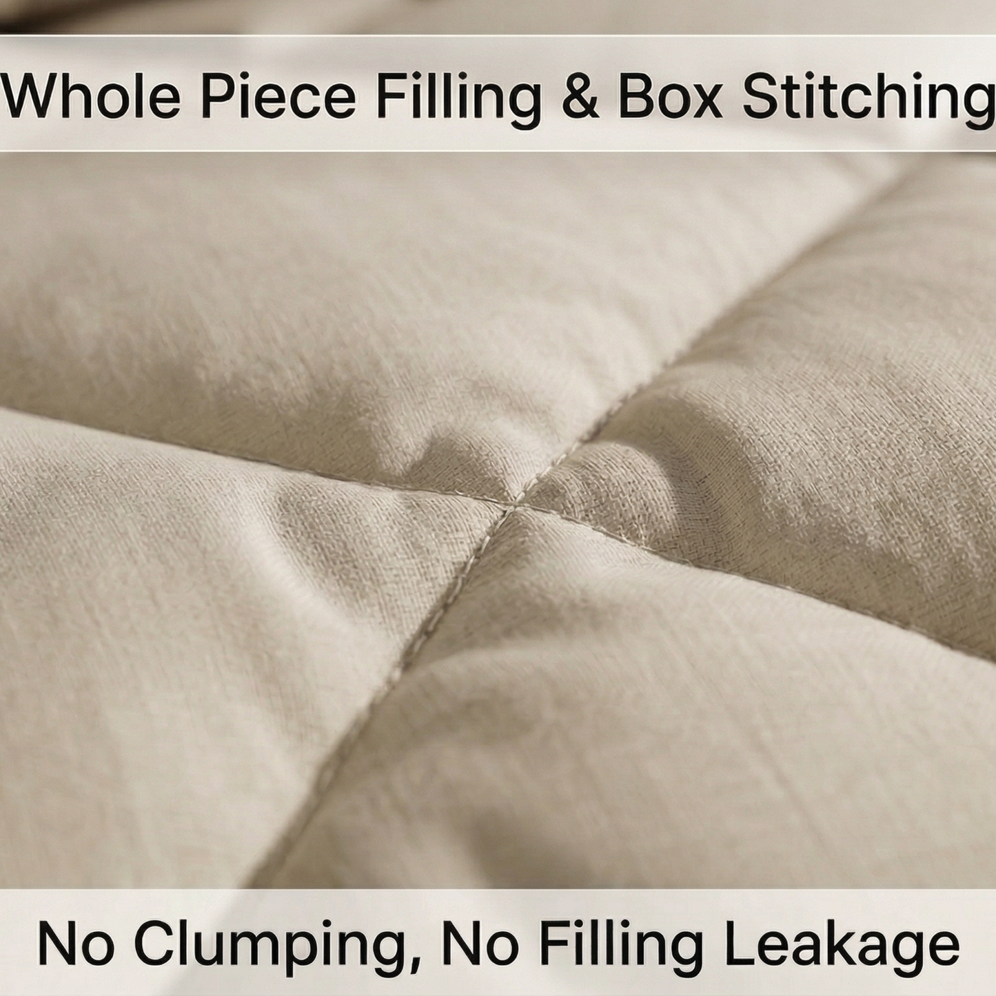 Impress Premium 150 GSM Quilted Solid Comforter for Double Bed |  90 x 100 Inch | Creamy Latte