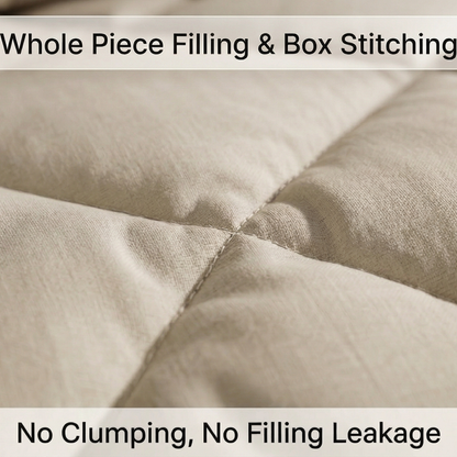 Impress Premium 150 GSM Quilted Solid Comforter for Double Bed |  90 x 100 Inch | Creamy Latte