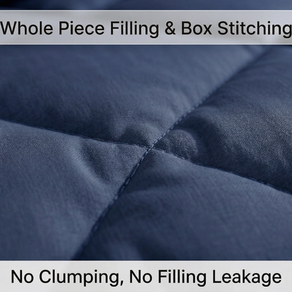 Impress Premium 150 GSM Quilted Solid Comforter for Double Bed | 90 x 100 Inch | Midnight Blue