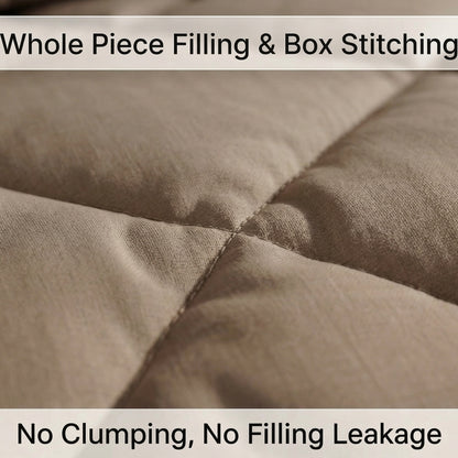 Impress Premium 150 GSM Quilted Solid Comforter for Single Bed | 60 x 90 Inch | Almond Brown