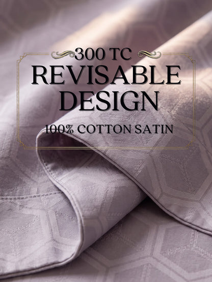 Royale Collection Reversible King Size Bedsheet | 100% Cotton 300 TC Two-Tone Jacquard Weave | 108 x 108 Inches|Fawn Brown
