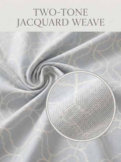 Royale Collection Reversible King Size Bedsheet | 100% Cotton 300 TC Two-Tone Jacquard Weave | 108 x 108 Inches|Teal Green