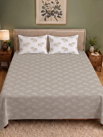 Premium 100% Cotton Satin King Size Bedsheet – 210 TC, 108 x 108 Inch| Milky brown