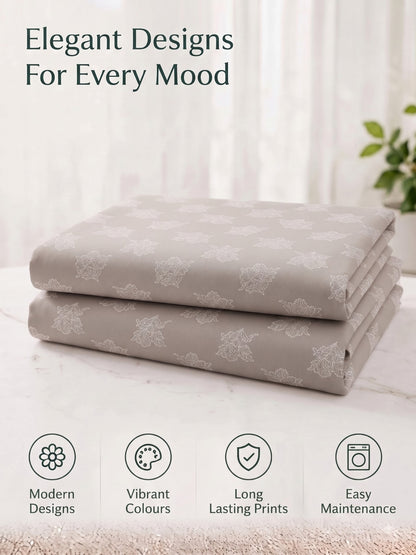 Premium 100% Cotton Satin King Size Bedsheet – 210 TC, 108 x 108 Inch| Milky brown
