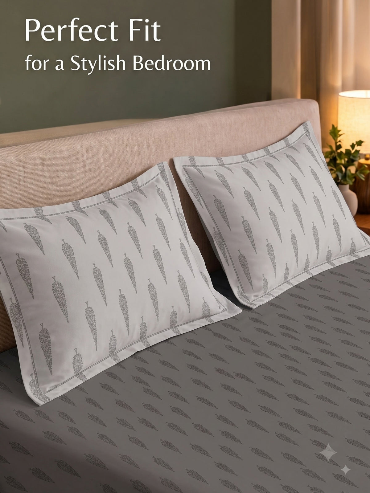Premium 100% Cotton Satin King Size Bedsheet – 210 TC, 108 x 108 Inch| Dark Grey