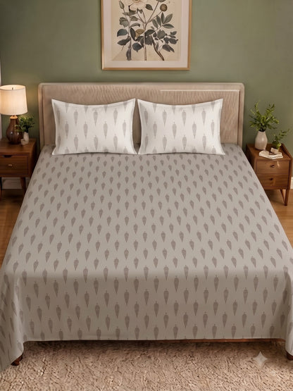 Premium 100% Cotton Satin King Size Bedsheet – 210 TC, 108 x 108 Inch| Light brown
