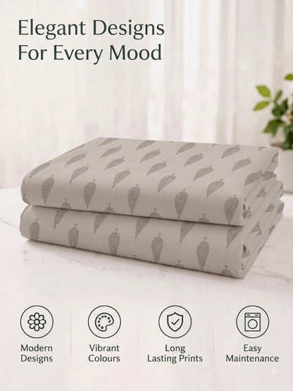 Premium 100% Cotton Satin King Size Bedsheet – 210 TC, 108 x 108 Inch| Light brown