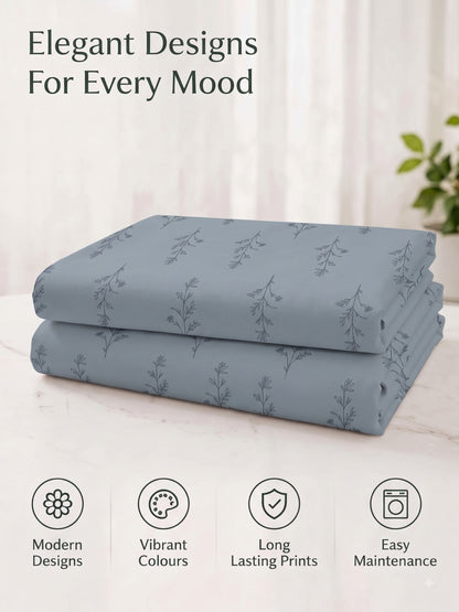 Premium 100% Cotton Satin King Size Bedsheet – 210 TC, 108 x 108 Inch| Grey