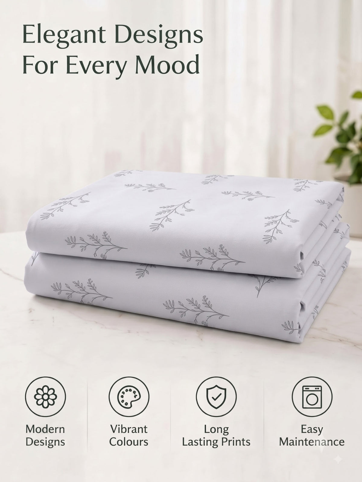 Premium 100% Cotton Satin King Size Bedsheet – 210 TC, 108 x 108 Inch| Light grey