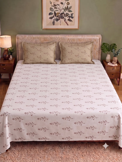 Premium 100% Cotton Satin King Size Bedsheet – 210 TC, 108 x 108 Inch| Blush Pink