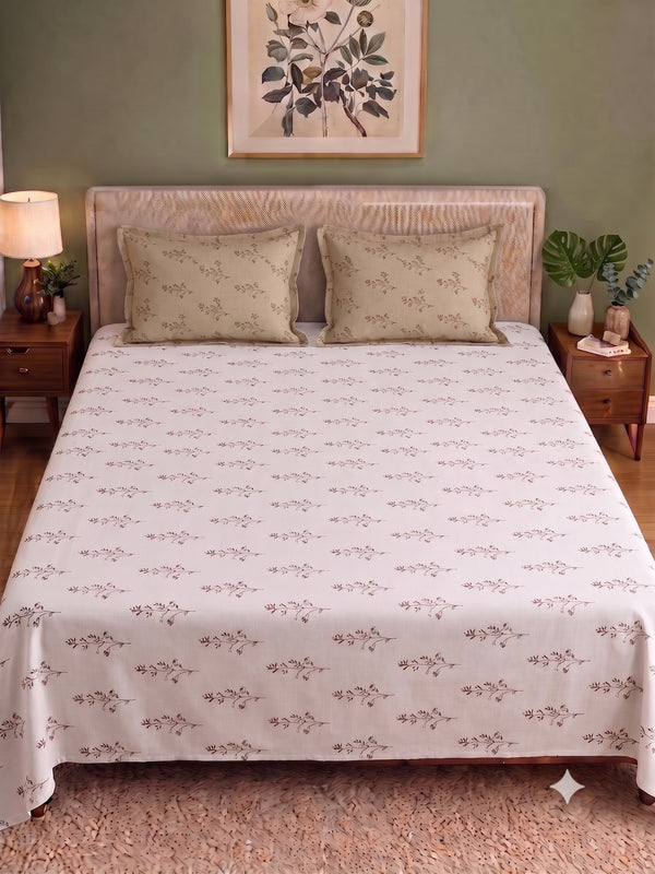 Premium 100% Cotton Satin King Size Bedsheet – 210 TC, 108 x 108 Inch| Blush Pink