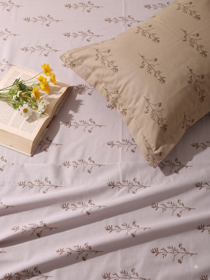 Premium 100% Cotton Satin King Size Bedsheet – 210 TC, 108 x 108 Inch| Blush Pink