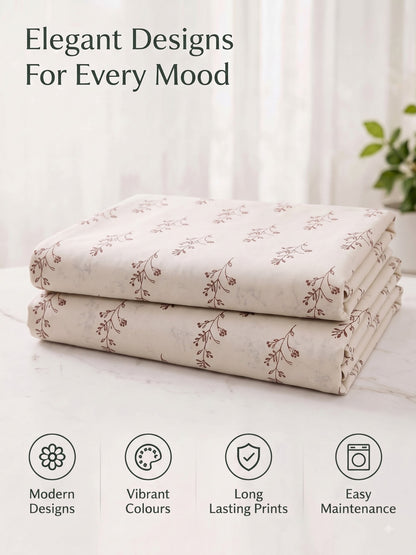 Premium 100% Cotton Satin King Size Bedsheet – 210 TC, 108 x 108 Inch| Blush Pink